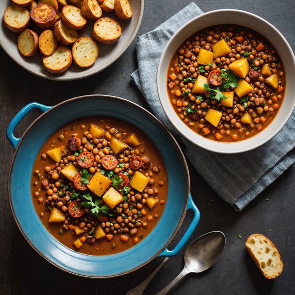 ¿Cómo preparar una sopa de lentejas con chorizo y patatas?