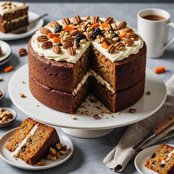 ¿Cuál es la mejor manera de hacer un pastel de zanahoria con nueces y pasas?